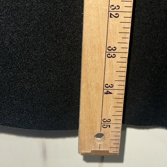 Black Wool & Cashmere Coat J Percy Marvin Richards Long VTG Sz L Satin Lining - Picture 9 of 11